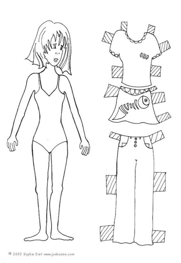 Coloriage.info vous présente le dessin fille a habiller pdf en ligne gratuitement d'une résolution de 760x760. Coloriages Coloriage D Une Poupee A Habiller Fr Hellokids Com