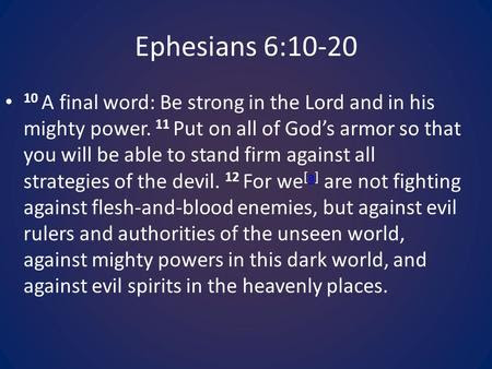Image result for EPHESIANS 6: 10-12