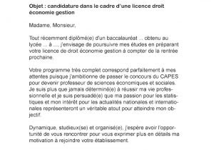 Lettre De Motivation Parcoursup Pour Fac De Droit ...