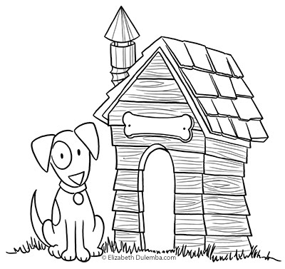 Download dulemba: Coloring Page Tuesday - Dog House