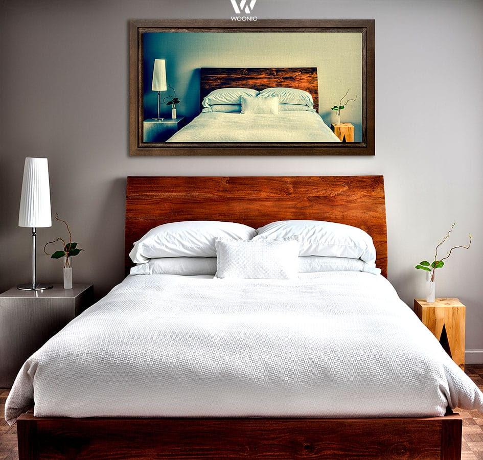 Wohnidee schlafzimmer farbe involviere einige bilder, die sich darauf beziehen einander. Das Bild Im Bild Eine Kreative Foto Idee Auch Furs Schlafzimmer Wohnidee By Woonio