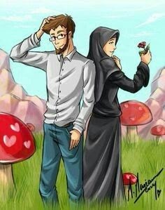 Terbagus 30 Foto Kartun Romantis Muslim - Koleksi Kartun HD