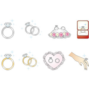 無料イラスト画像 ベスト50 イラスト 結婚 指輪 フリー 素材