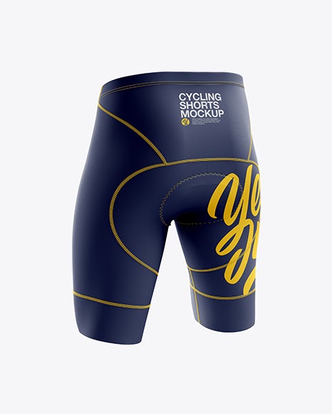 Download Free Men's Cycling Shorts v2 Mockup (Back Left Half Side ...