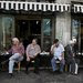 A cafe in Athens. The economy in Greece has shrunk after five years of austerity measures, and unemployment is high.