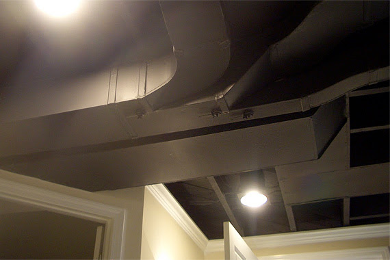 Not only the material is cheap but also the corrugated metal. Basement Remodeling Ideas Basement Ceiling Ideas