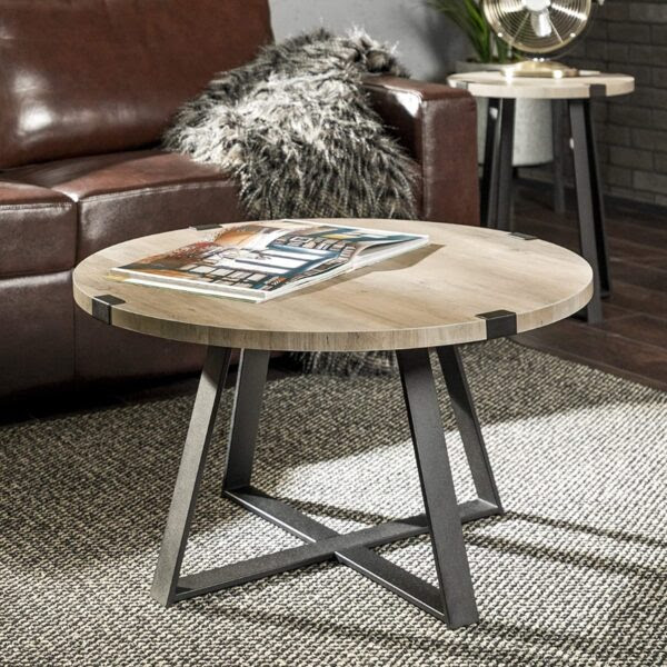 Rustic farmhouse set of 4 large tv trays snack eating tables folding with stand wood oversize dinning heavy duty portable & ebook by oistria. 51 Farmhouse Style Coffee Tables To Drop Rustic Elegance Into Your Living Room