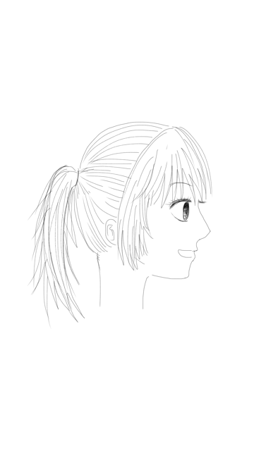 50 女の子 イラスト 横顔 ポニーテール 全イラスト集