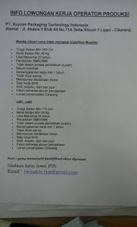 Namun nama pengirim email keluar dari wordpress masih menggunakan nama default milik wordpress. Lowongan Kerja Pt Xuyuan Packaging Technology Indonesia Info Loker Karawang