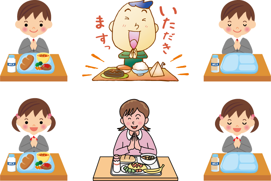 Japan Image 給食 イラスト