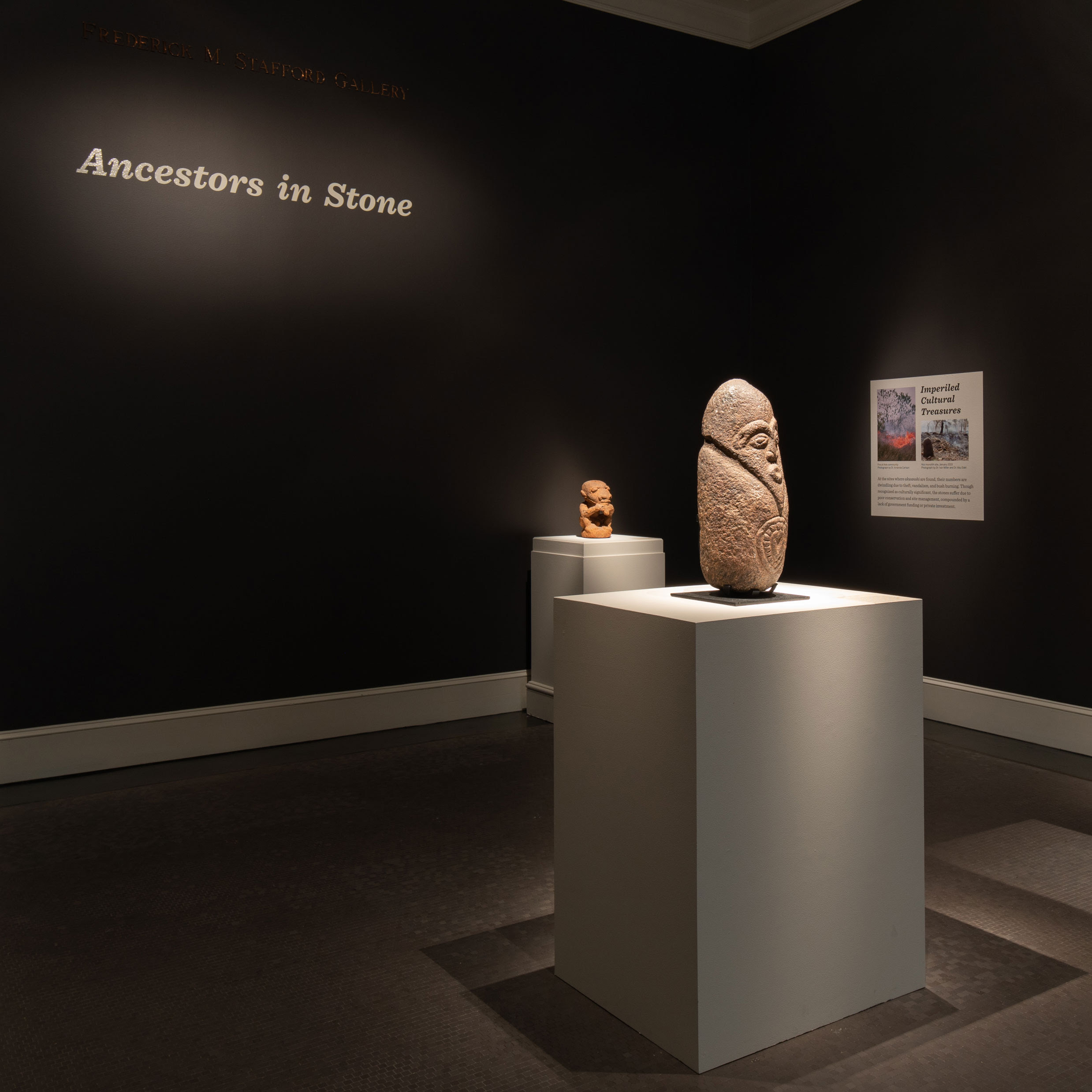 Installation view of "Ancestors in Stone" at NOMA