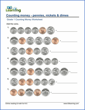 worksheets for money grade 1 grade 1 money worksheets kidzpark com