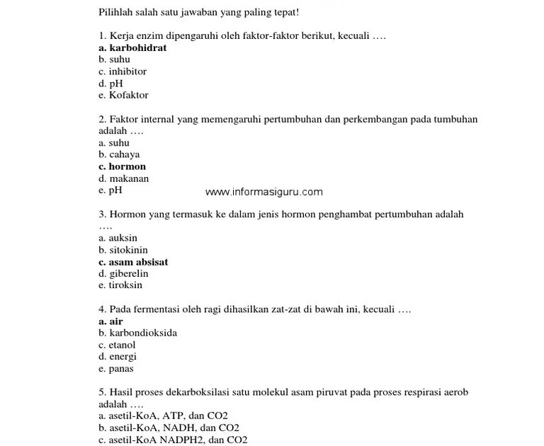 Soal Uas Biologi Kelas 10 Semester 2 : Soal Uas Biologi Kelas 10 Sma