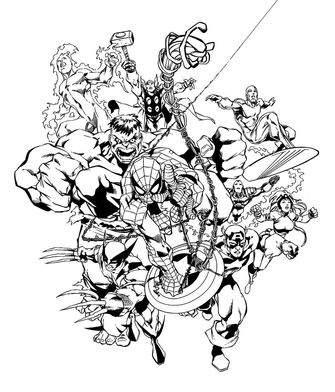 Collection of printable marvel characters coloring pages (31) marvel coloring pages for adults avengers colouring pages for boys Marvel Avengers Coloring Pages At Getdrawings Free Download