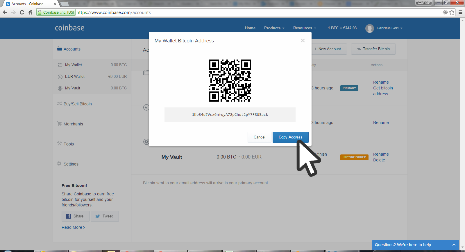 Go back to your coinbase account and to then return to your coinbase account. How To Get Bitcoin Account Bitcoin Earn Sites Free