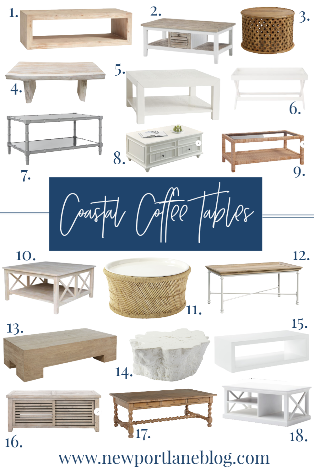 A holy driftwood coffee table. Coastal Coffee Tables Newport Lane