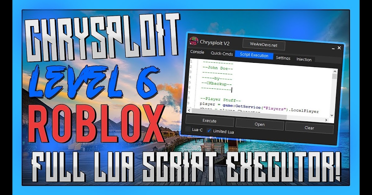 Roblox Lua Script Executor 2018 | Free Robux W - 