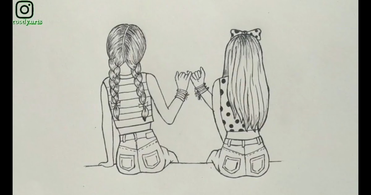 How To Draw Best Friends Holding Hands