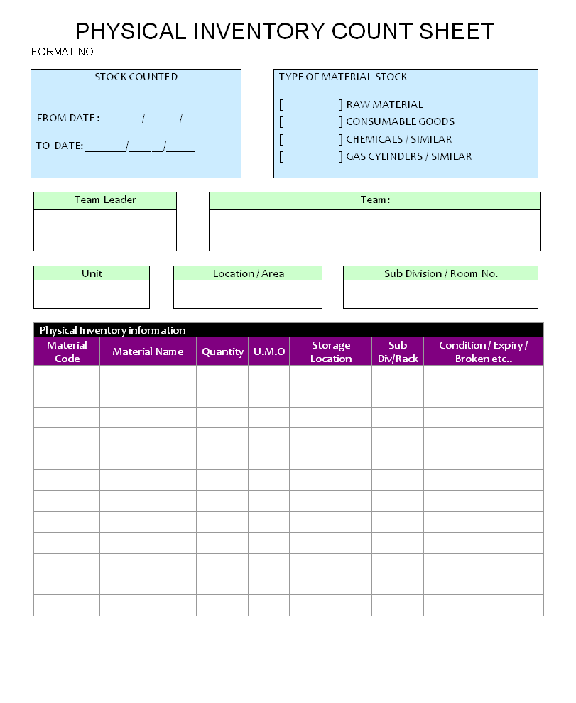 Then click the publish button and copy the url that is shown highlighted. Physical Inventory Count Sheet Format Samples Word Document Download