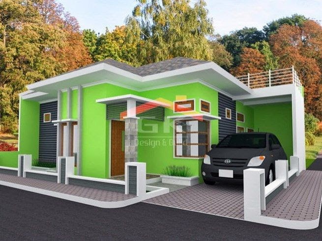 Kombinasi Warna Cat  Rumah Hijau  Kuning  Desain Rumah