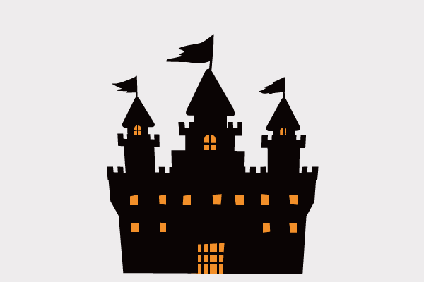 ユニークハロウィン お城 イラスト 簡単 動物ゾーン