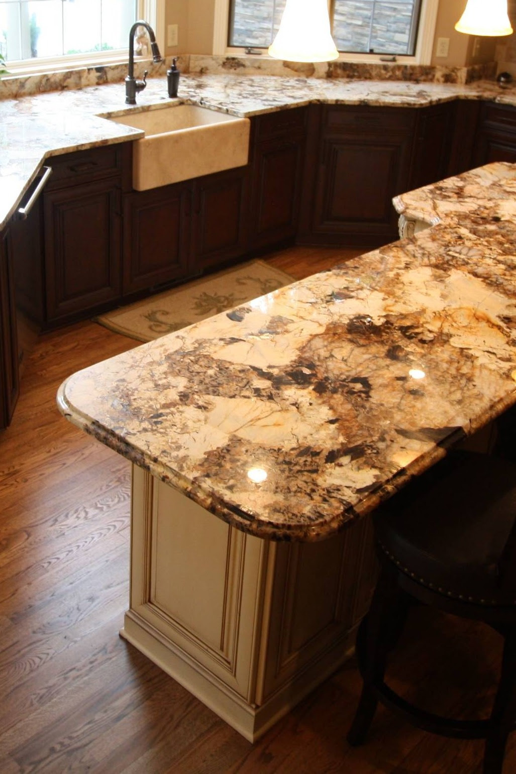 Exotic gold veined granite countertop. Gold Color Granite Countertops Kitchen Ideas Gold Trend