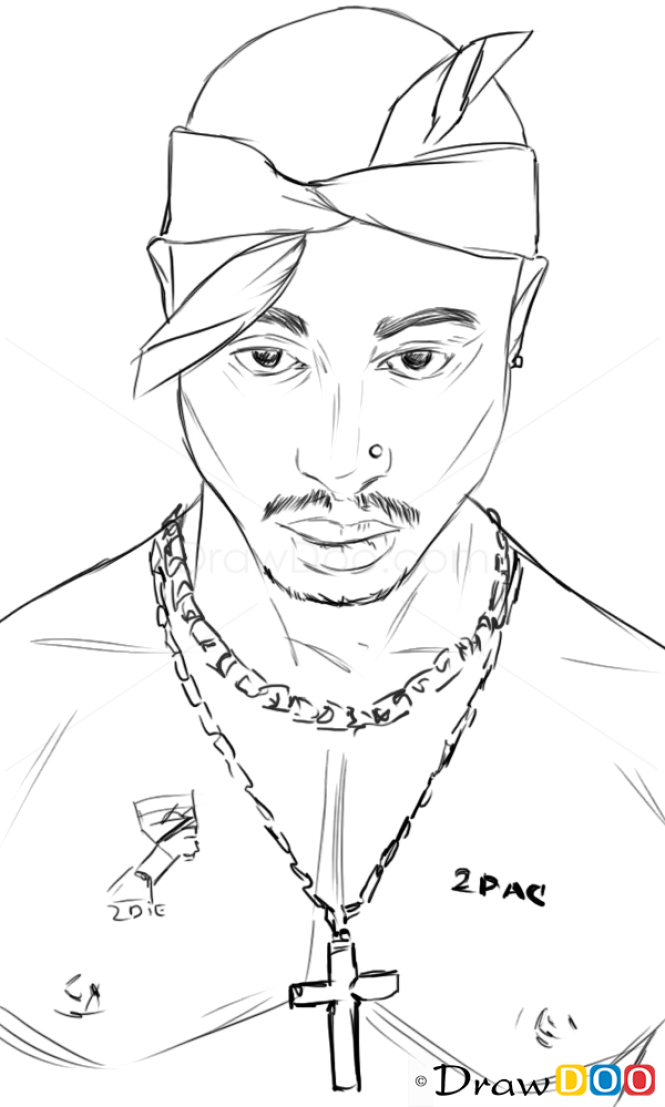 How to draw a market scenery : How To Draw Tupac Shakur Famous Singers