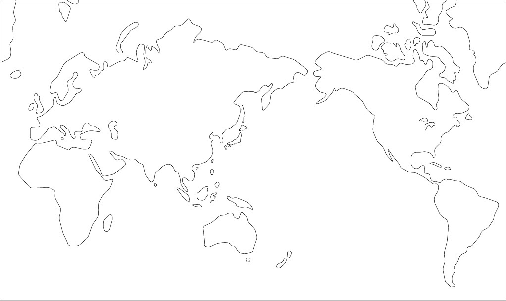 Japan Image 世界地図 白地図 高画質