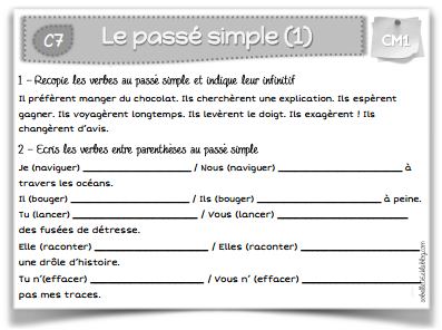 56 918 просмотров • 28 мая 2019 г. Lecons Et Exos Passe Simple Cm1 La Trousse De Sobelle