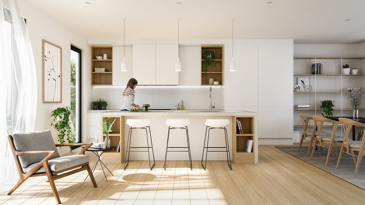 Scandinavian interior design is a minimalistic style using a blend of textures and soft hues to make sleek, modern décor feel warm and inviting. Scandinavian Kitchens Ideas Inspiration