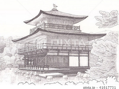 上 かわいい 金閣寺 イラスト 132564