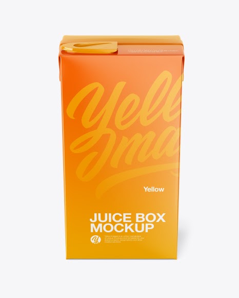 Download Juice Box Mockup - Front View (High-Angle Shot) Packaging ...