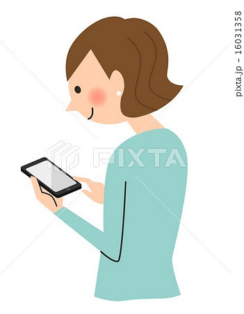 スマホ 女性 携帯 いらすとや 4671 Joshimagesztn