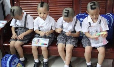 Sulit Dibedakan, Kepala Anak Kembar Empat Dinomori ...