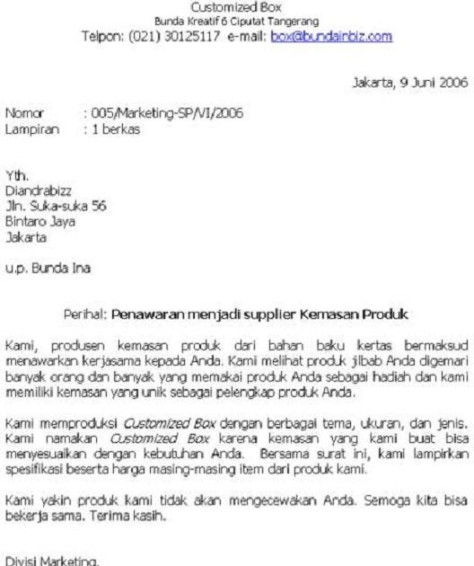 Contoh Surat Rasmi Permohonan Rumah - Lettre F