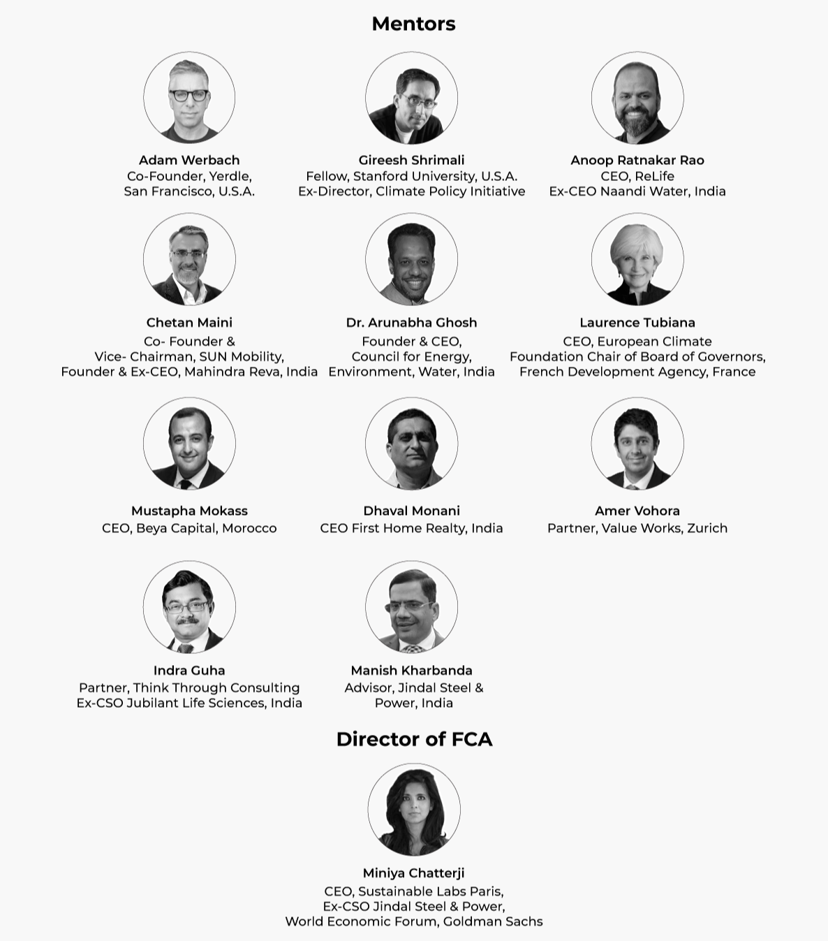 Mentor list
