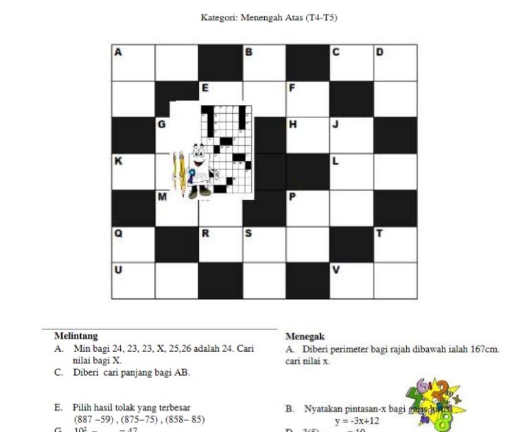 Jawapan Teka Silang Kata Tahun 4 - Escuelainfantilheidiland