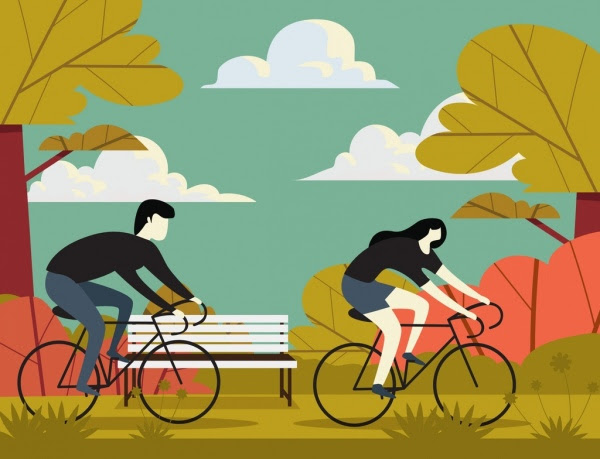 40 Trend Terbaru Sketsa Gambar Orang  Bersepeda  Tea And Lead