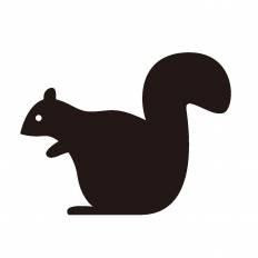 ユニークかわいい リス シルエット イラスト ただのディズニー画像