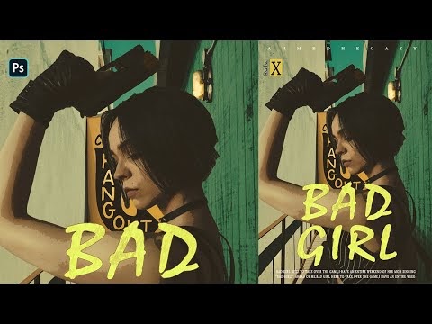 How To Create Amazing Movie Poster in Photoshop 2020 | Bad Girl 😈