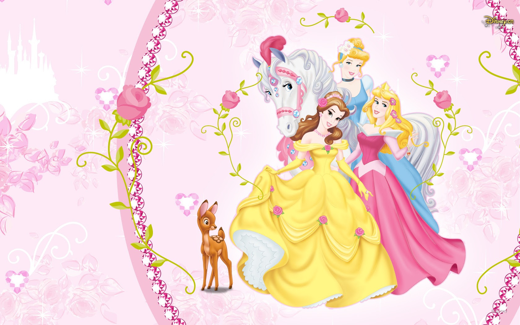 驚くばかりディズニー プリンセス 壁紙 花の画像