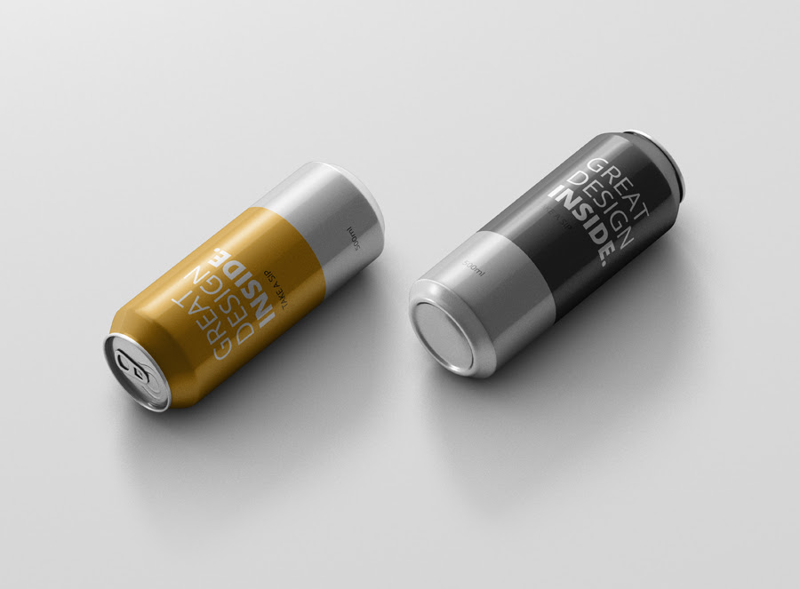 Download Can Mockup 500ml Premium And Free Mockups By Viscon Design