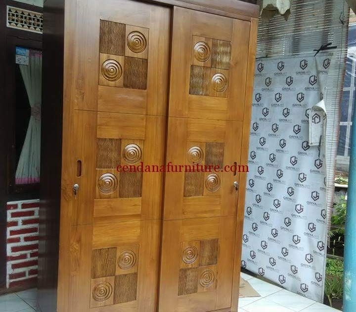 Harga Lemari Kayu 2 Pintu Geser LEMARIWEUH