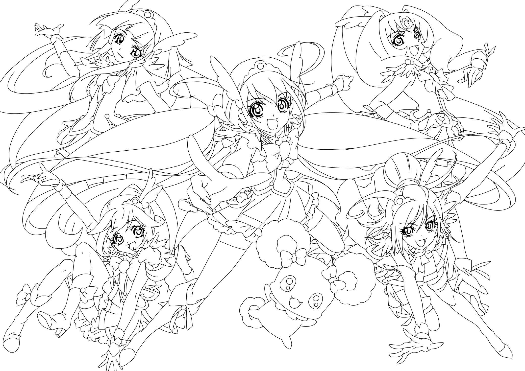 コンプリート プリキュア 塗り絵 無料 女の子