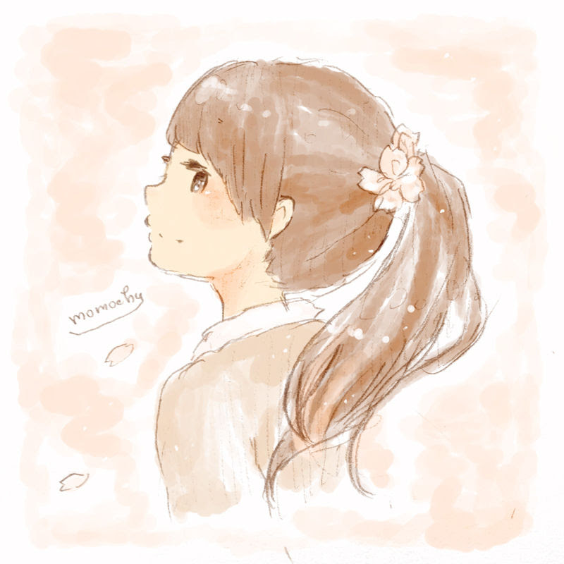 最も好ましい ポニーテール 女の子 横顔 イラスト かわいい