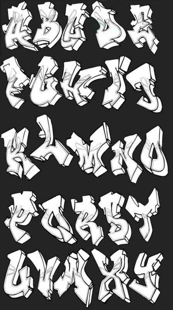 30+ Trend Terbaru Huruf Abjad Grafiti Huruf Grafiti Keren ...