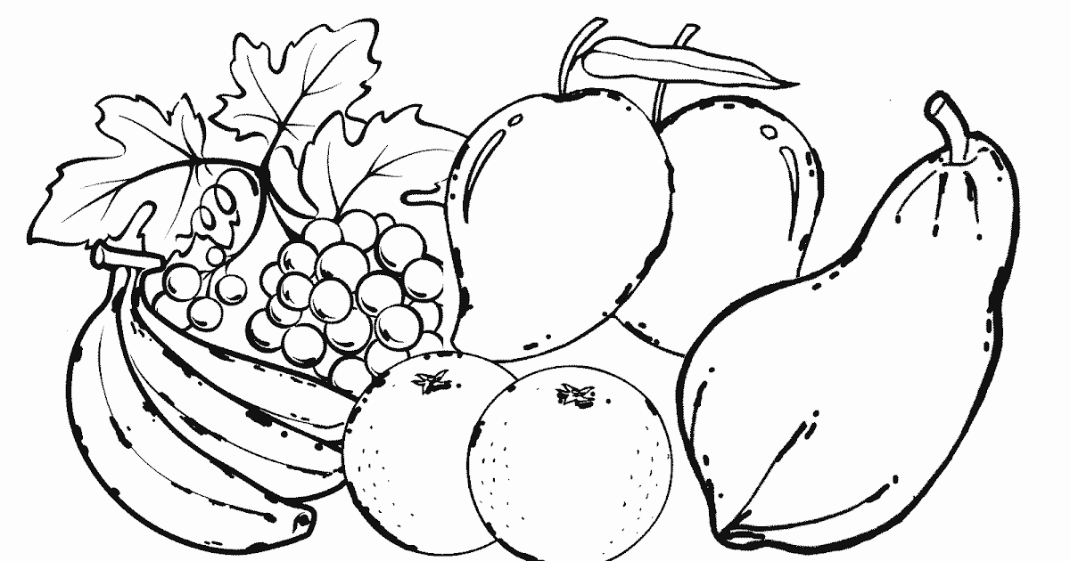 Gambar Buah Sketsa