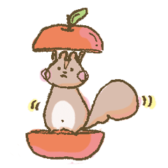 最新かわいい リス イラスト 手書き 美しい花の画像