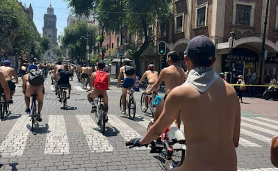 Cyclists in 2 cities celebrate World Naked Bike Ride