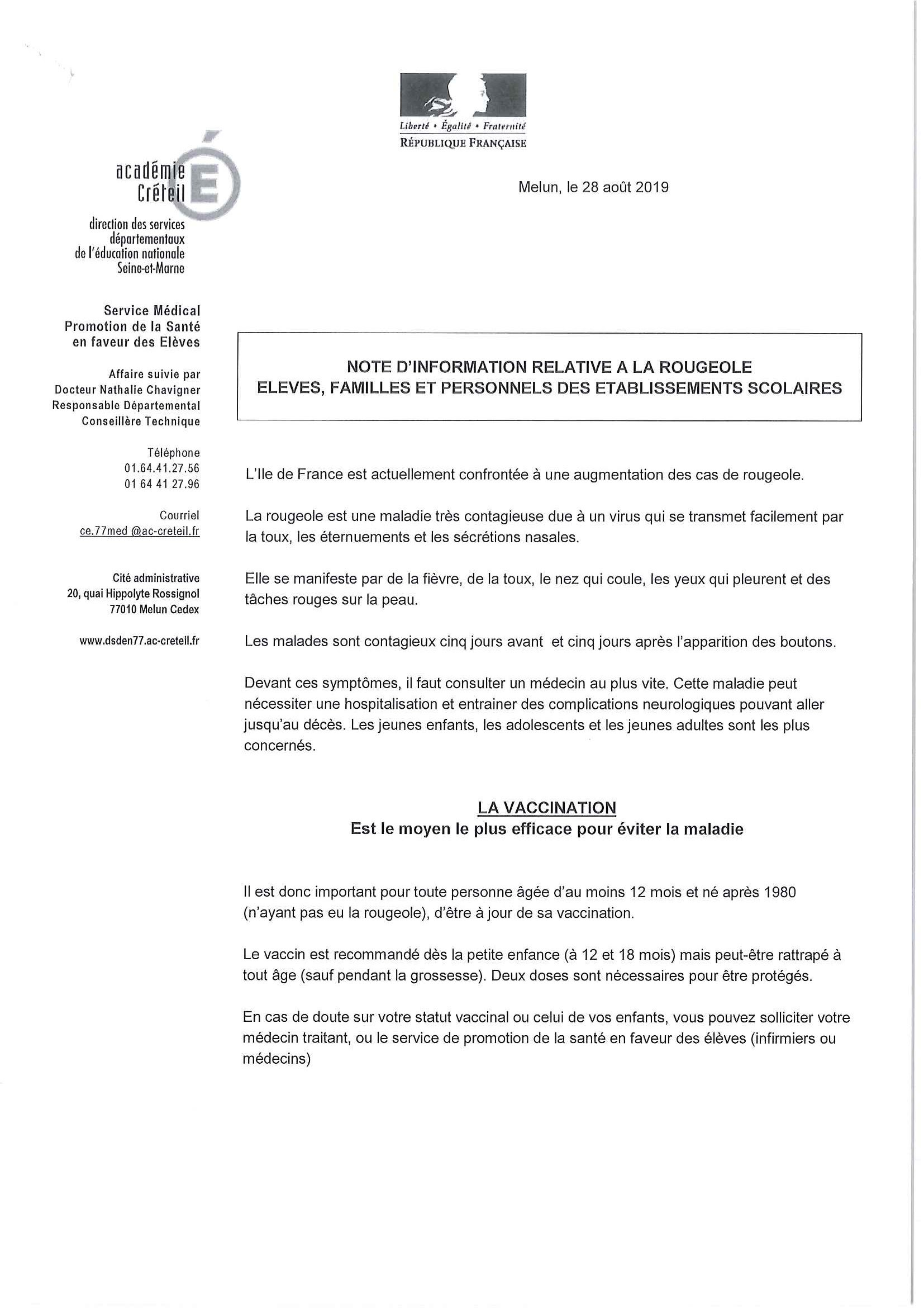 lettre de motivation collège 6ème